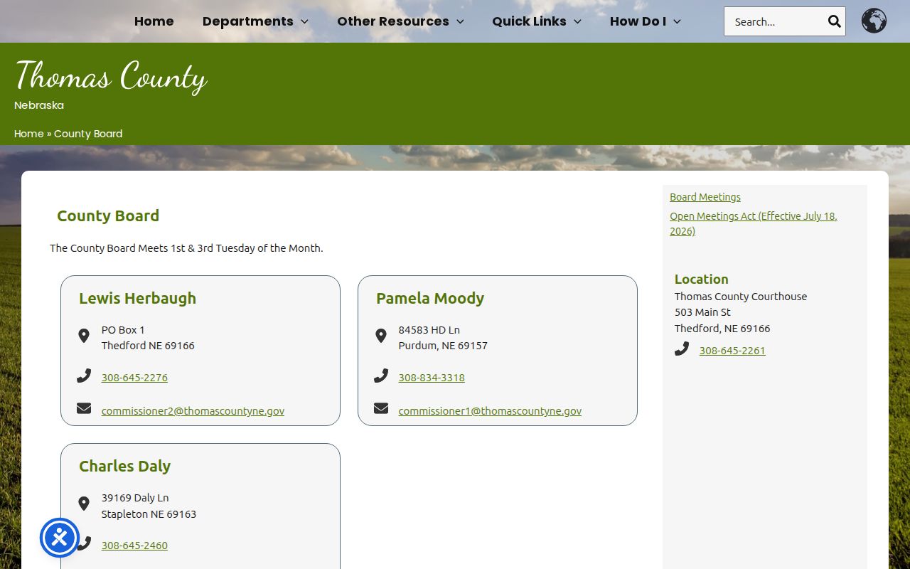 Thomas County warrant records county board source
