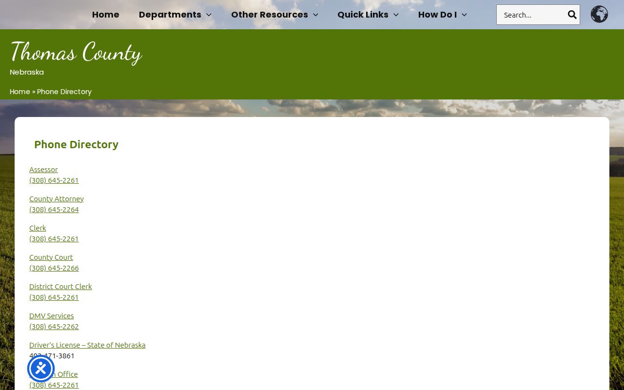 Thomas County municipal court warrant phone directory source